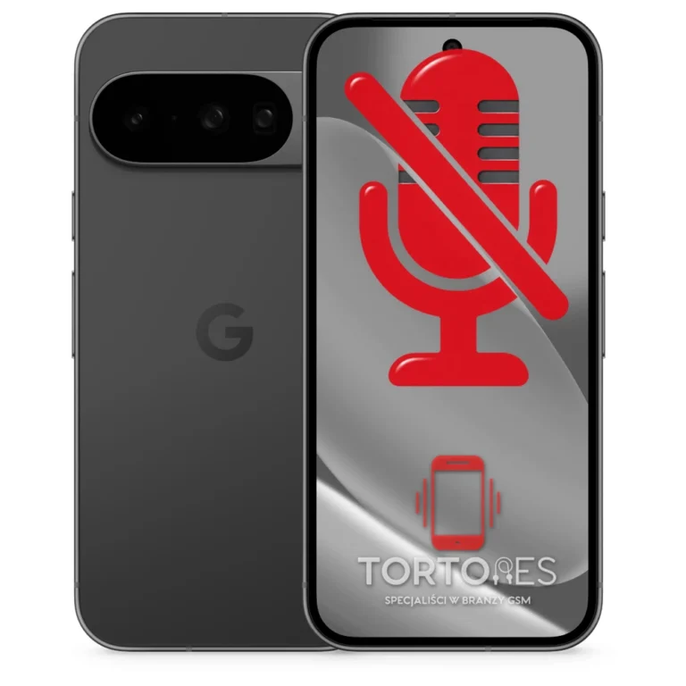 Google Pixel 10 z symbolem mikrofonu - naprawa mikrofonu