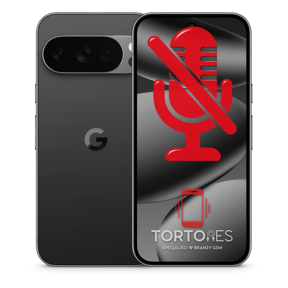 Google Pixel 10 Pro z symbolem mikrofonu - naprawa mikrofonu