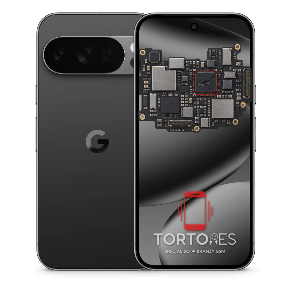 Google Pixel 10 Pro z ilustracją płyty głównej - naprawa płyty głównej