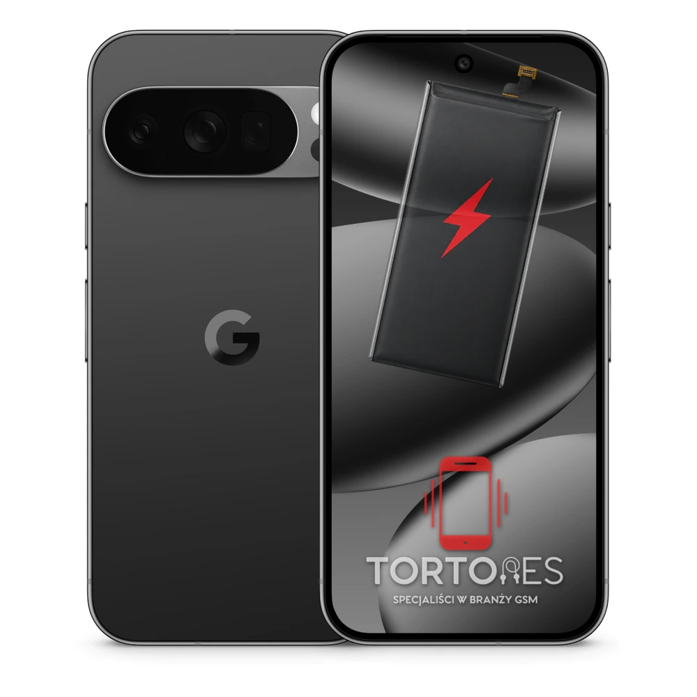 Google Pixel 10 Pro z ilustracją baterii - wymiana baterii