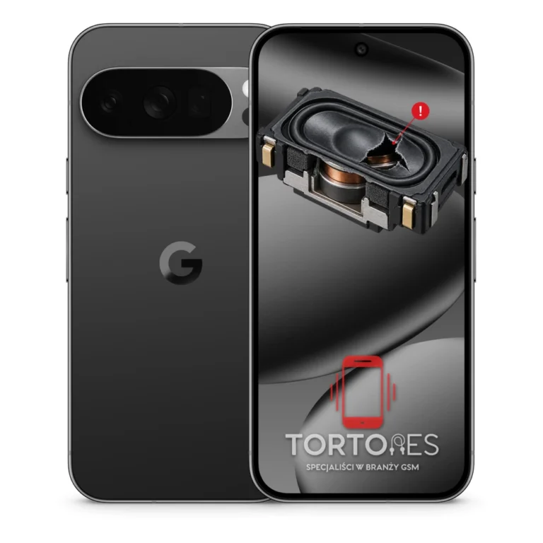 Google Pixel 10 Pro z symbolem głośnika multimedialnego - wymiana głośnika multimedialnego