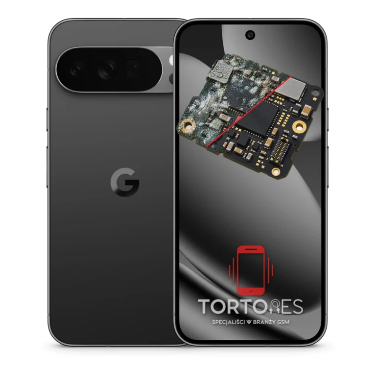 Google Pixel 10 Pro XL z ilustracją zalania - czyszczenie po zalaniu
