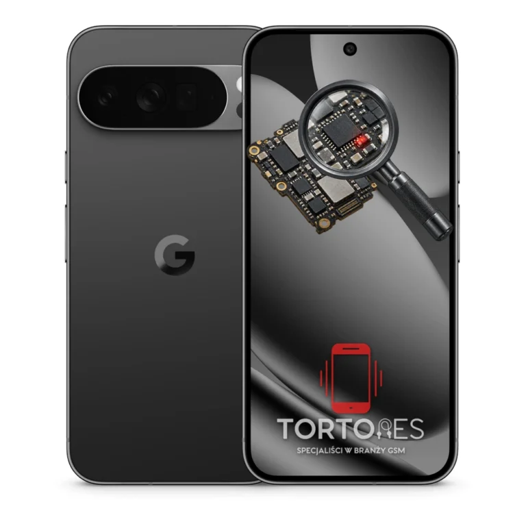 Google Pixel 10 Pro XL z symbolem diagnostyki - diagnoza telefonu