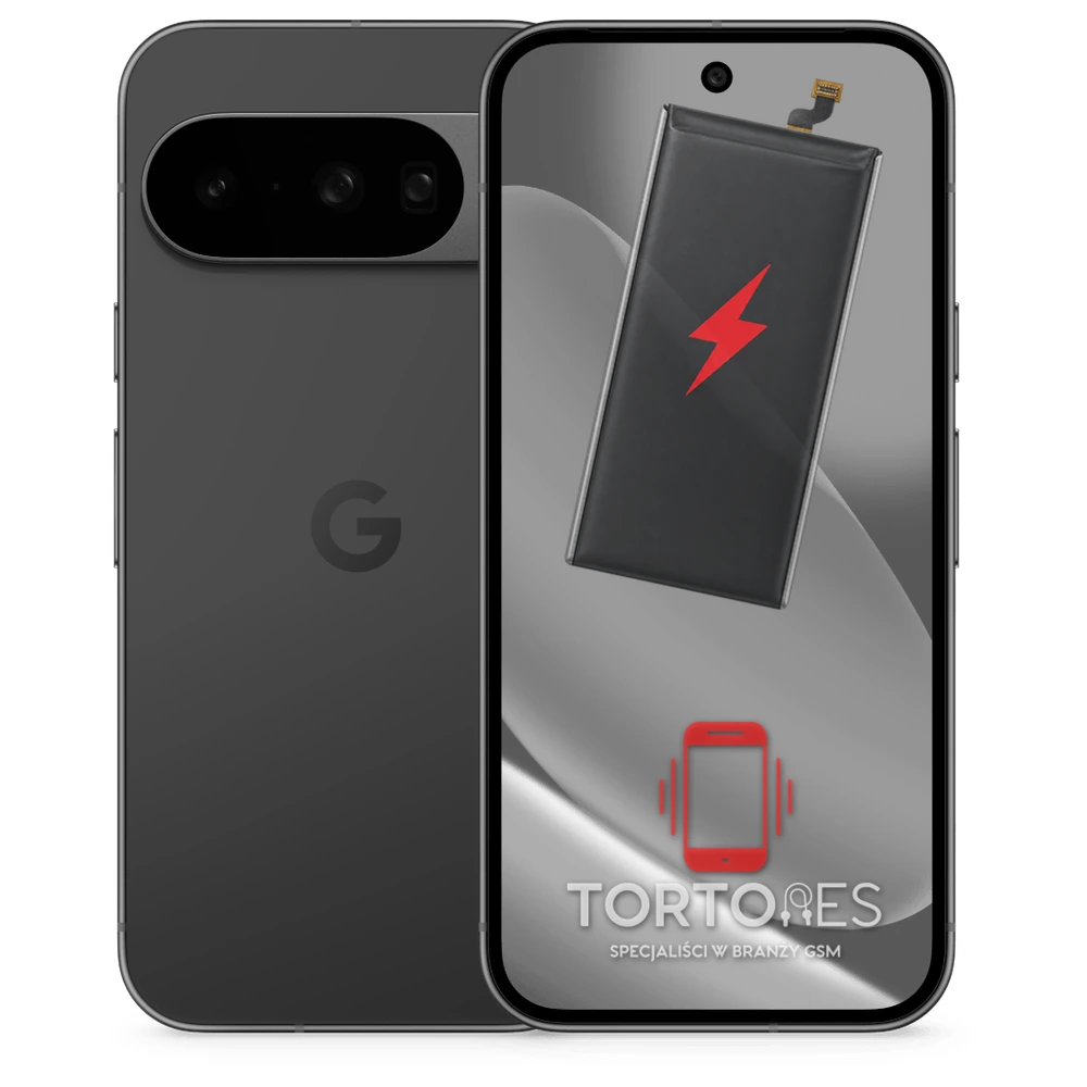 Google Pixel 10 z ilustracją baterii - wymiana baterii