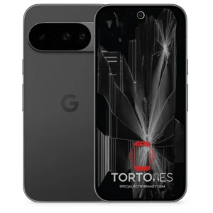 Google Pixel 10 z ilustracją pękniętego wyświetlacza - wymiana zbitego wyświetlacza