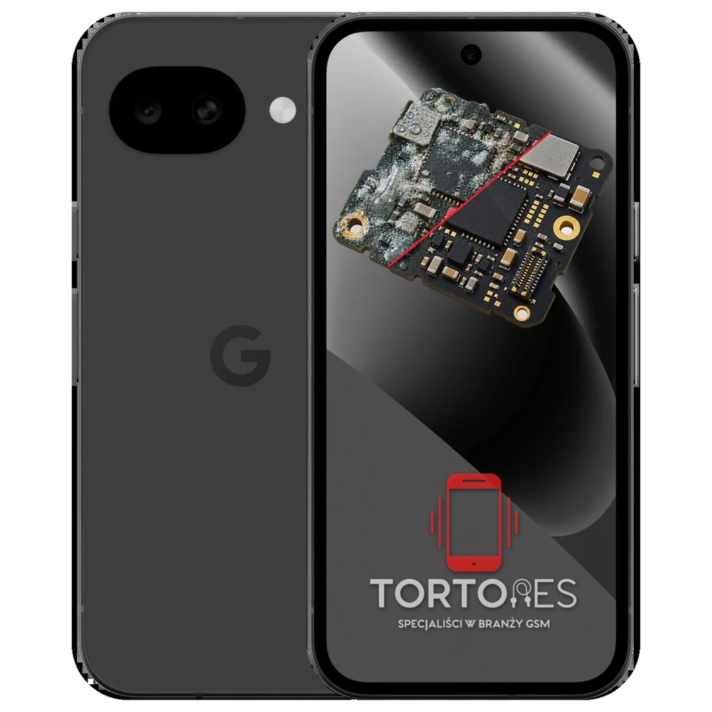 Google Pixel 10a z ilustracją zalania - czyszczenie po zalaniu