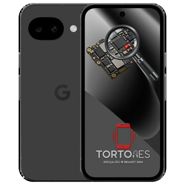Google Pixel 10a z symbolem diagnostyki - diagnoza telefonu