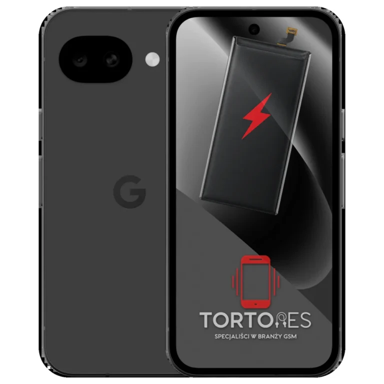 Google Pixel 10a z ilustracją baterii - wymiana baterii