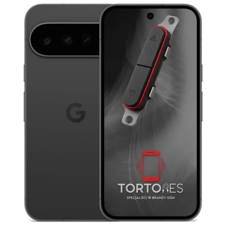Google Pixel 11 z symbolem przycisków - naprawa przycisków włączania i głośności