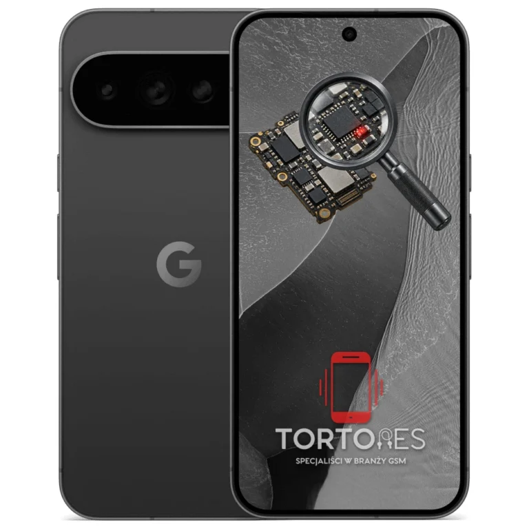 Google Pixel 11 Pro XL z symbolem diagnostyki - diagnoza telefonu