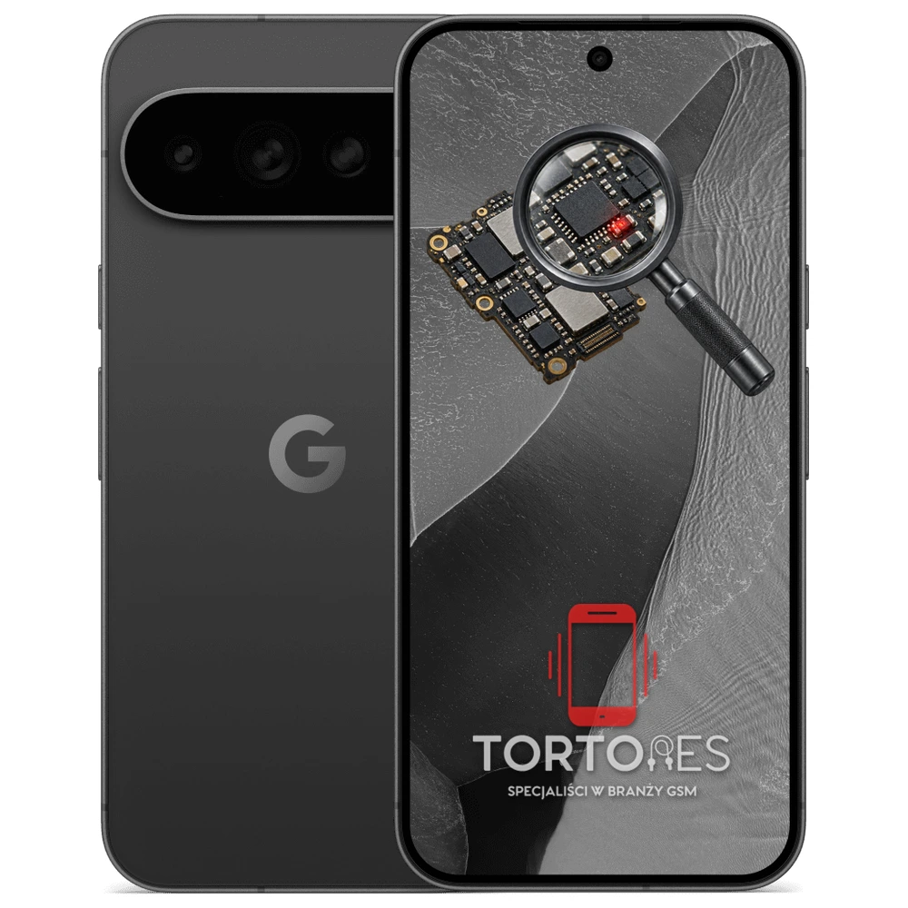 Google Pixel 11 Pro XL z symbolem diagnostyki - diagnoza telefonu