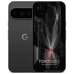 Google Pixel 11 Pro z ilustracją pękniętego wyświetlacza - wymiana zbitego wyświetlacza