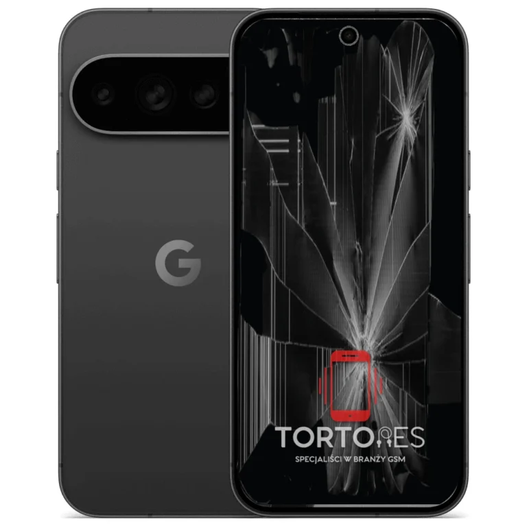 Google Pixel 11 Pro z ilustracją pękniętego wyświetlacza - wymiana zbitego wyświetlacza