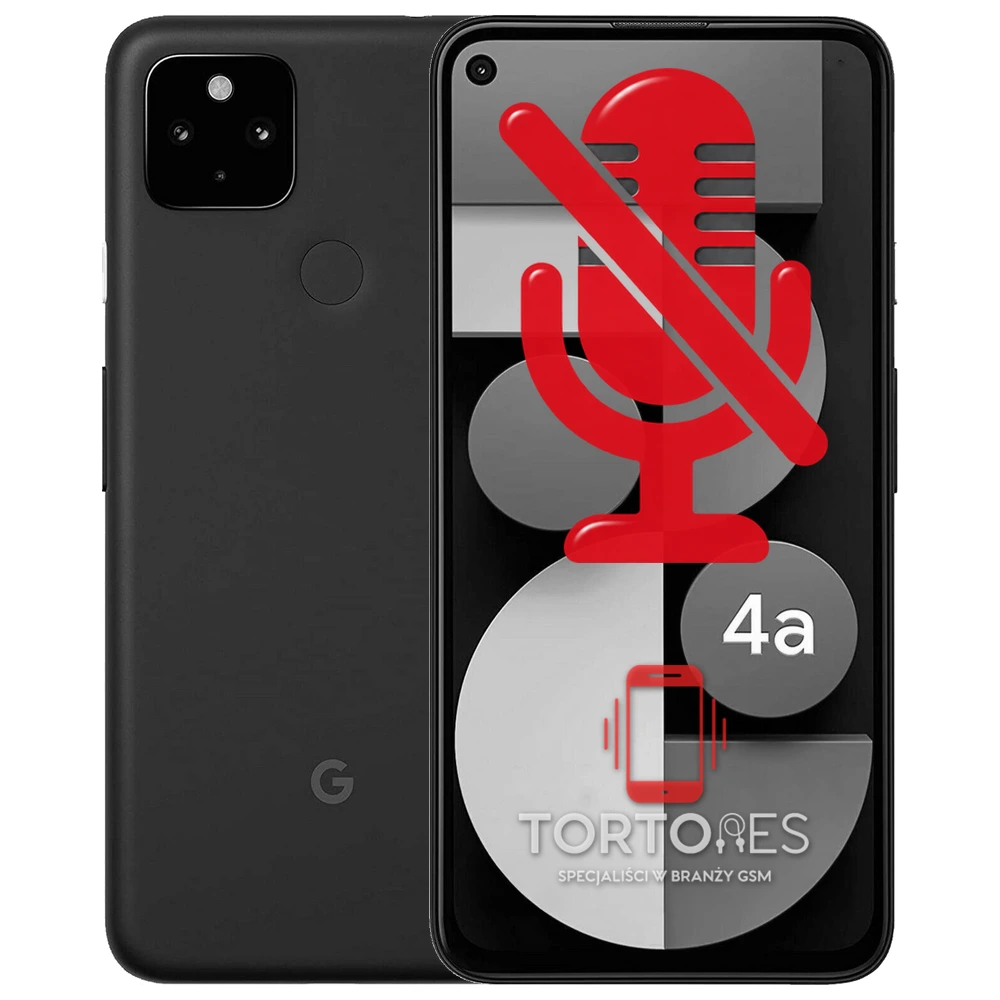 Google Pixel 4a 5G z symbolem mikrofonu - naprawa mikrofonu