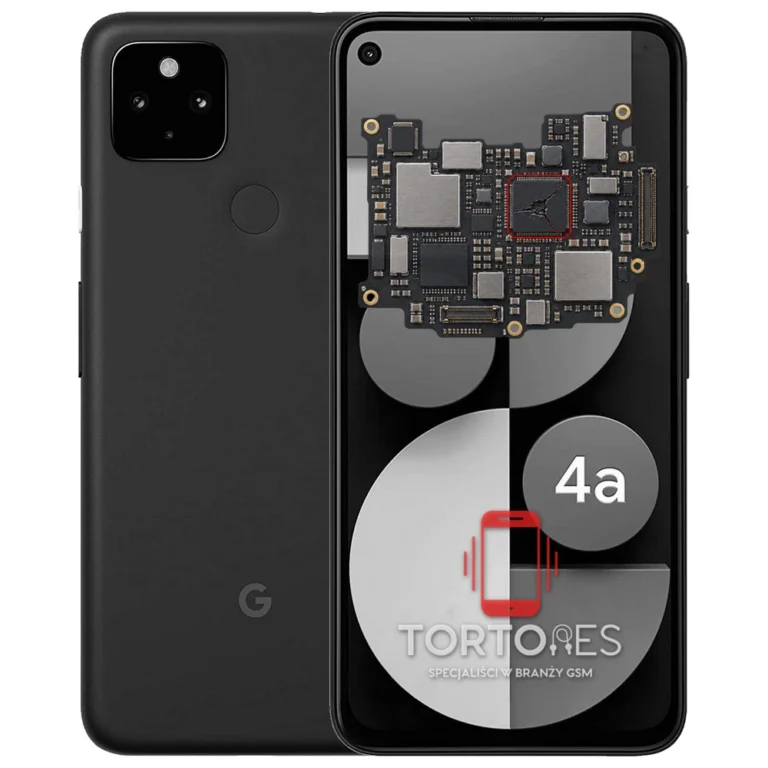 Google Pixel 4a 5G z ilustracją płyty głównej - naprawa płyty głównej