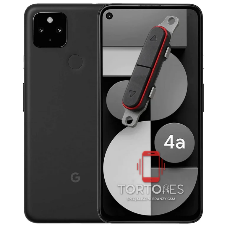 Google Pixel 4a 5G z symbolem przycisków - naprawa przycisków włączania i głośności