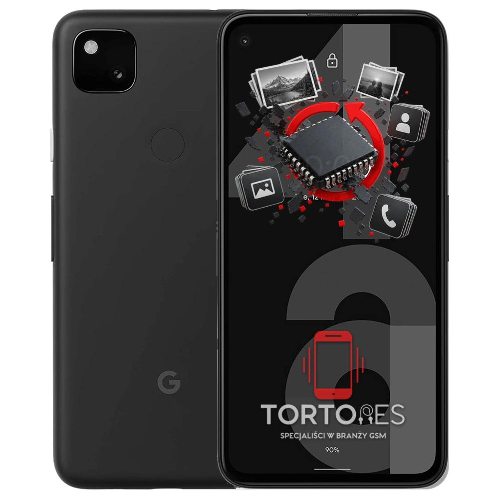 Google Pixel 4a z ilustracją odzyskiwania danych - odzyskiwanie danych