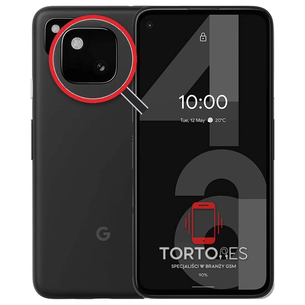 Google Pixel 4a z lupą na tylnych aparatach - wymiana tylnej kamery