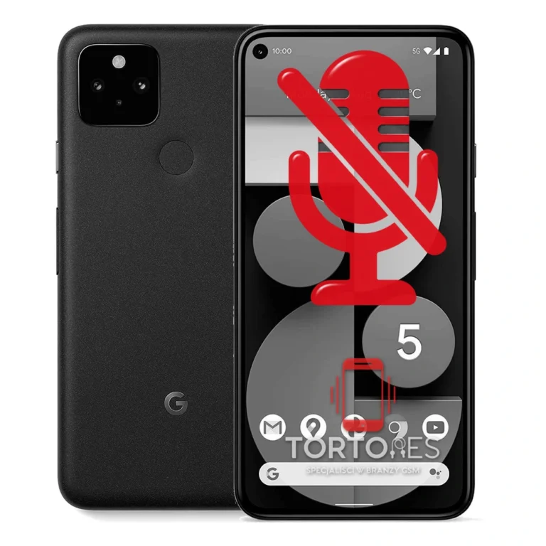 Google Pixel 5 z symbolem mikrofonu - naprawa mikrofonu