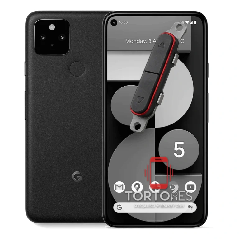 Google Pixel 5 z symbolem przycisków - naprawa przycisków włączania i głośności