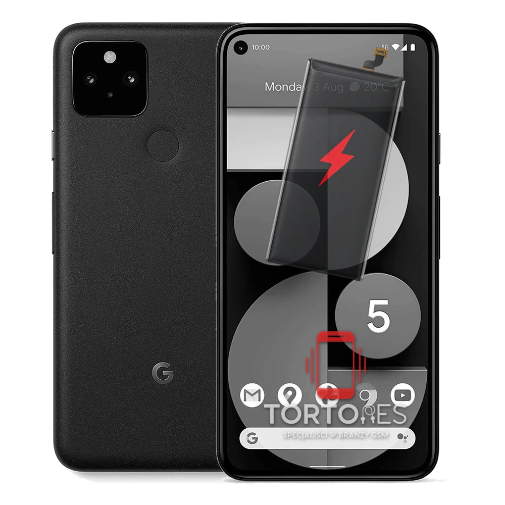 Google Pixel 5 z ilustracją baterii - wymiana baterii