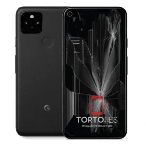 Google Pixel 5 z ilustracją pękniętego wyświetlacza - wymiana zbitego wyświetlacza