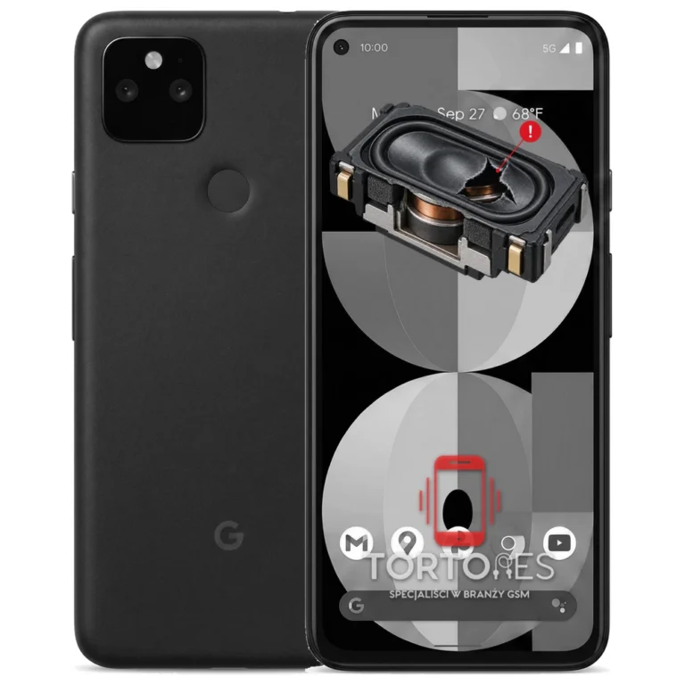 Google Pixel 5a 5G z symbolem głośnika multimedialnego - wymiana głośnika multimedialnego