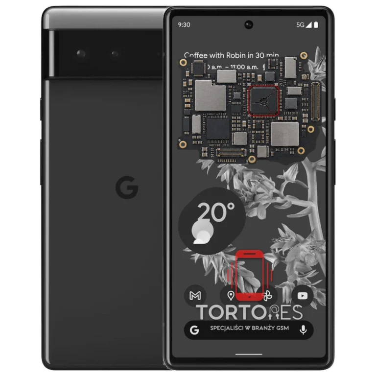 Google Pixel 6 z ilustracją płyty głównej - naprawa płyty głównej