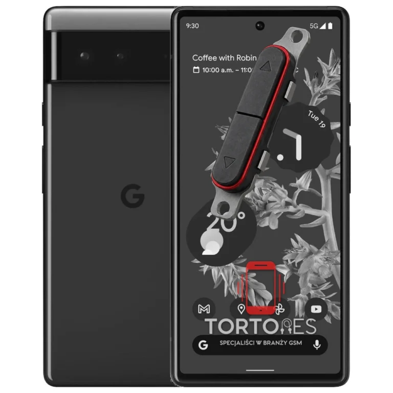 Google Pixel 6 z symbolem przycisków - naprawa przycisków włączania i głośności
