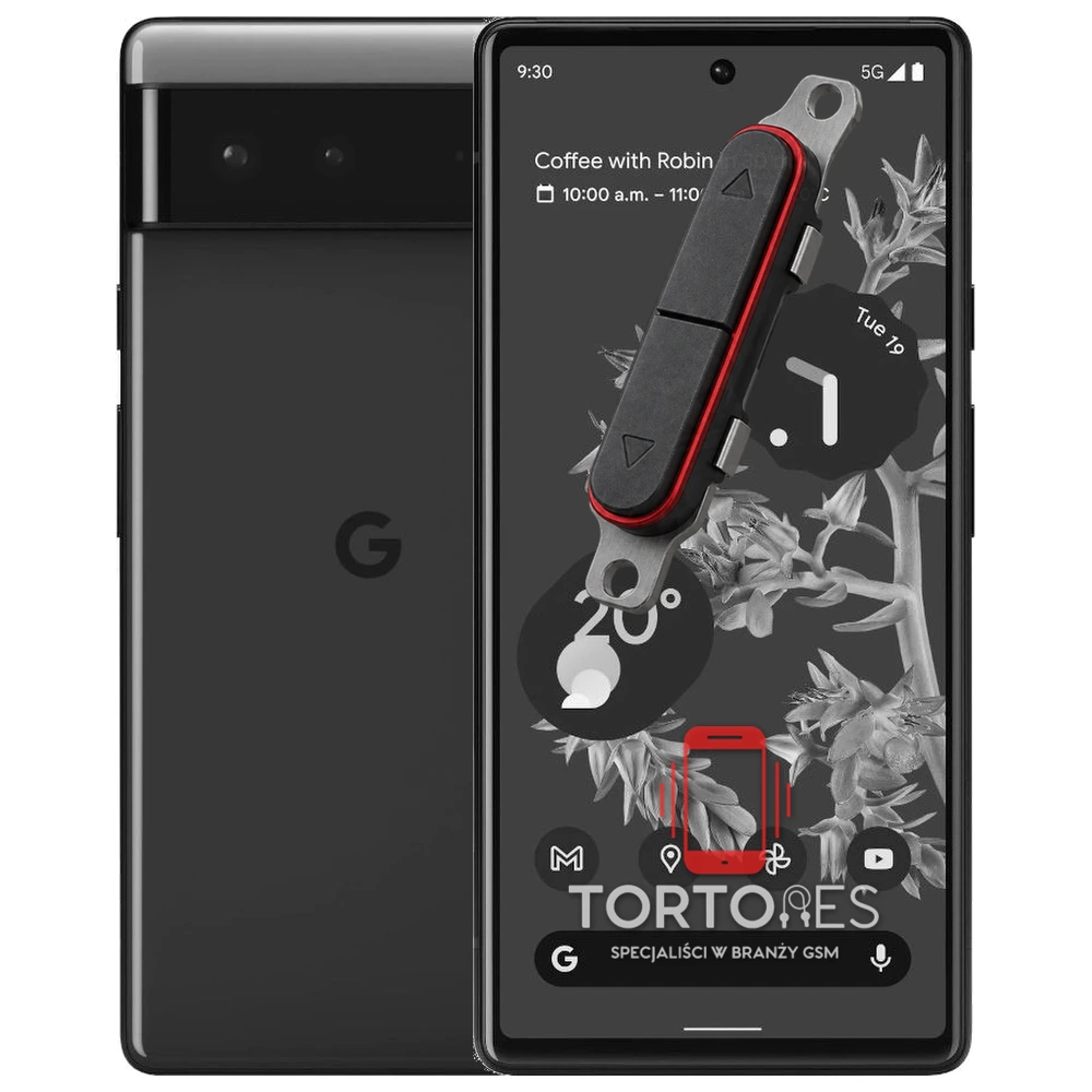 Google Pixel 6 z symbolem przycisków - naprawa przycisków włączania i głośności