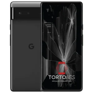 Google Pixel 6 z ilustracją pękniętego wyświetlacza - wymiana zbitego wyświetlacza