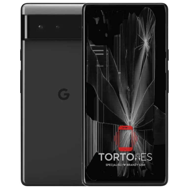 Google Pixel 6 z ilustracją pękniętego wyświetlacza - wymiana zbitego wyświetlacza