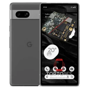 Google Pixel 7a z ilustracją zalania - czyszczenie po zalaniu