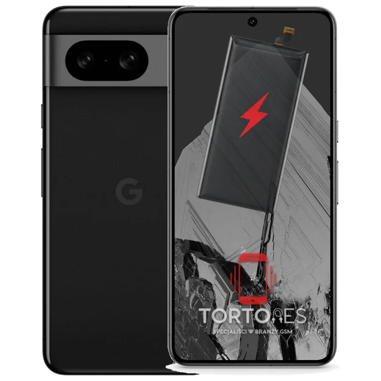 Google Pixel 8 z ilustracją baterii - wymiana baterii