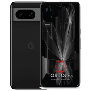 Google Pixel 8 z ilustracją pękniętego wyświetlacza - wymiana zbitego wyświetlacza