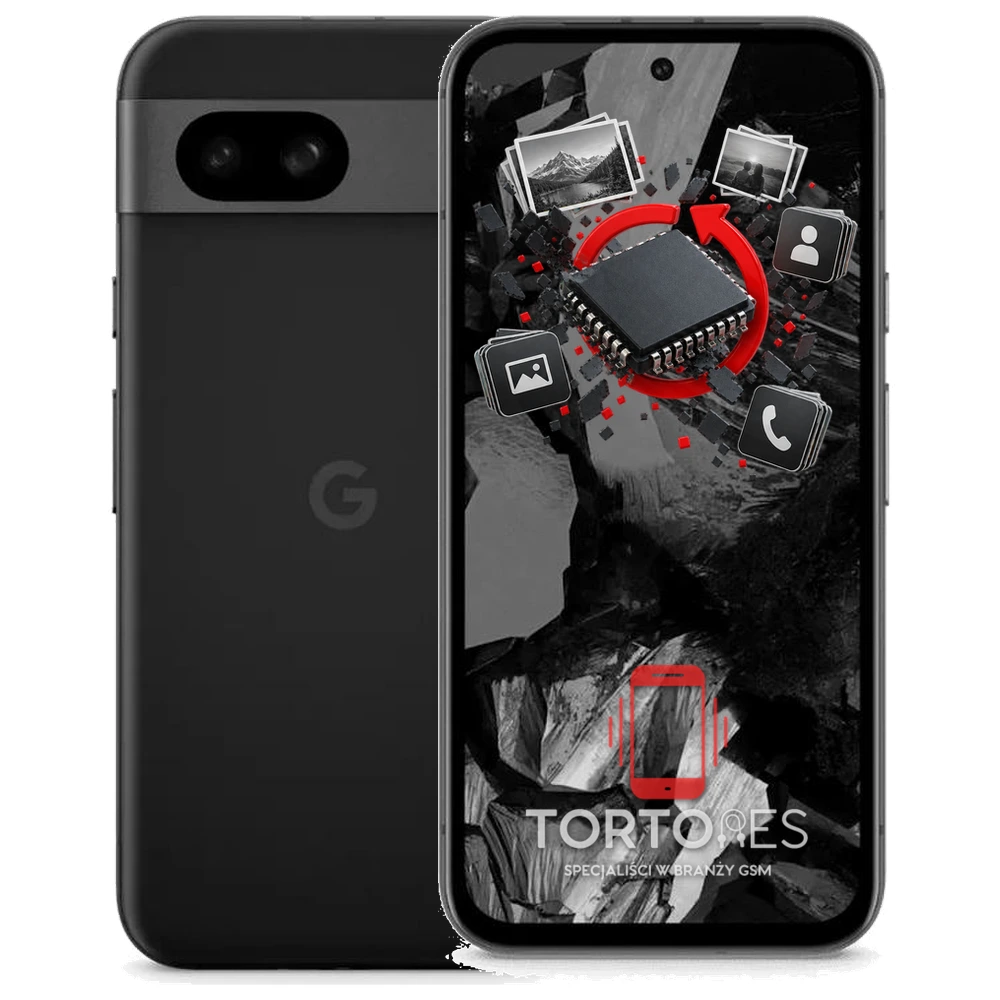 Google Pixel 8a z ilustracją odzyskiwania danych - odzyskiwanie danych