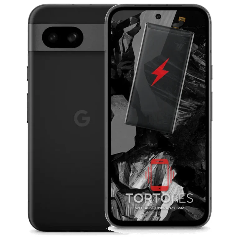 Google Pixel 8a z ilustracją baterii - wymiana baterii