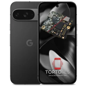 Google Pixel 9 z ilustracją zalania - czyszczenie po zalaniu