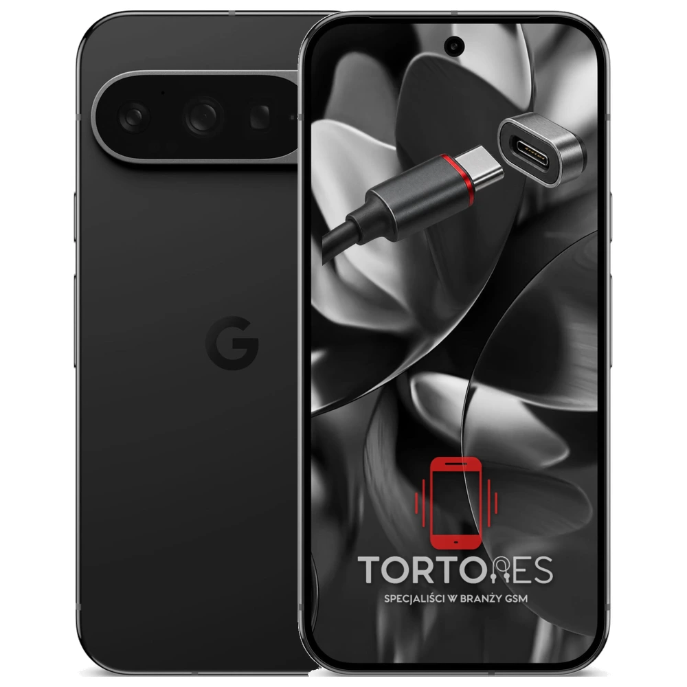 Google Pixel 9 Pro z ilustracją złącza ładowania - naprawa złącza ładowania