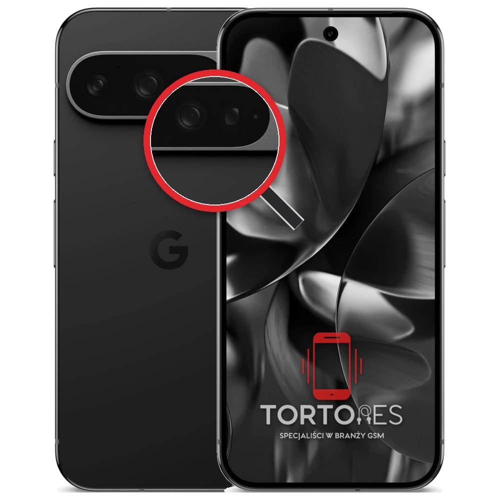 Google Pixel 9 Pro z lupą na tylnych aparatach - wymiana tylnej kamery