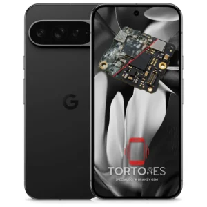 Google Pixel 9 Pro XL z ilustracją zalania - czyszczenie po zalaniu