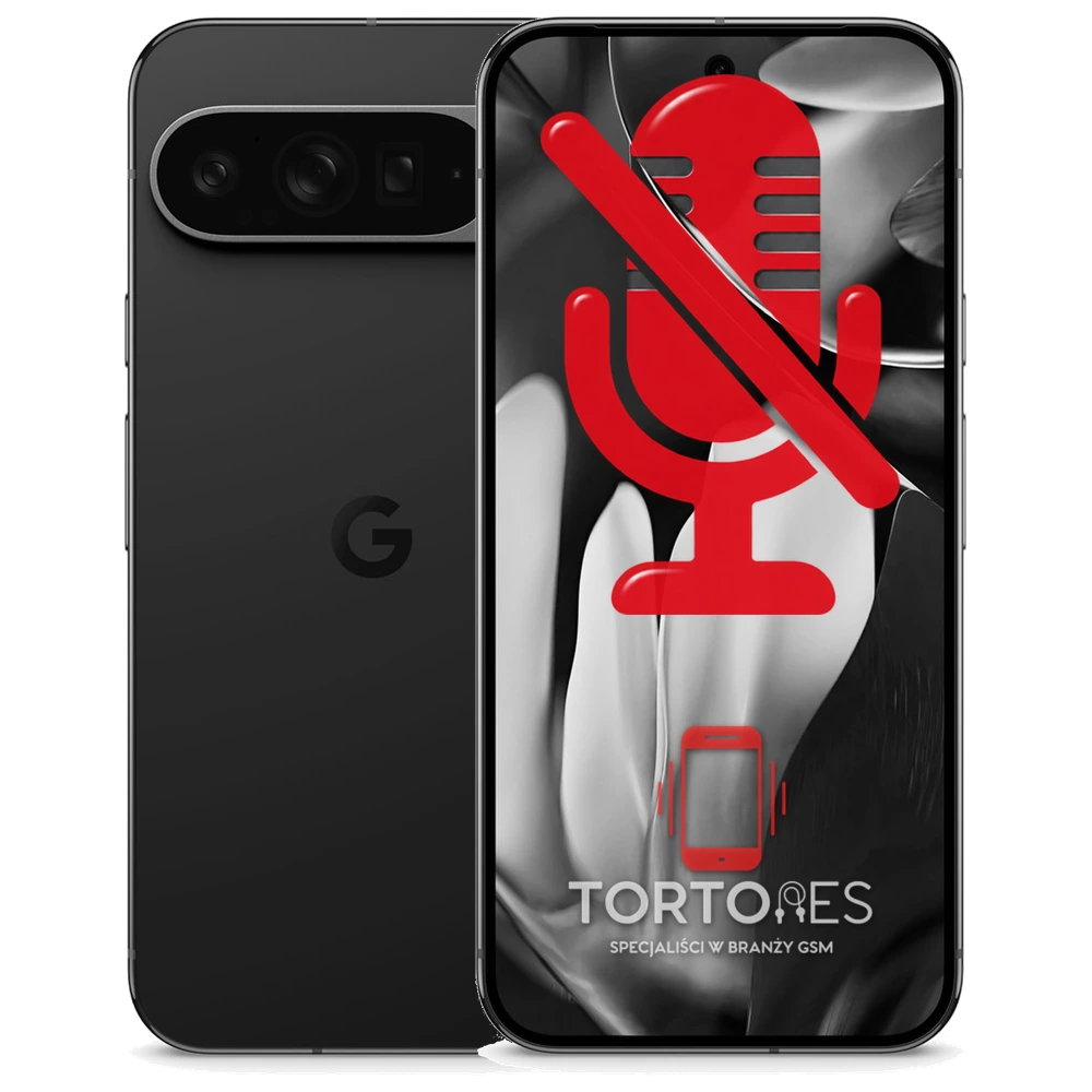 Google Pixel 9 Pro XL z symbolem mikrofonu - naprawa mikrofonu