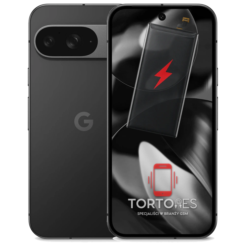 Google Pixel 9 z ilustracją baterii - wymiana baterii
