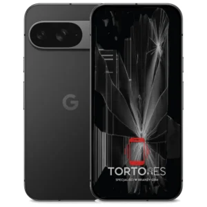 Google Pixel 9 z ilustracją pękniętego wyświetlacza - wymiana zbitego wyświetlacza