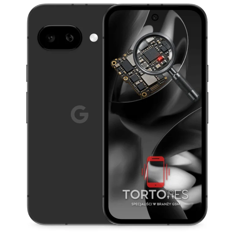 Google Pixel 9a z symbolem diagnostyki - diagnoza telefonu