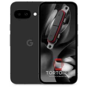 Google Pixel 9a z symbolem przycisków - naprawa przycisków włączania i głośności