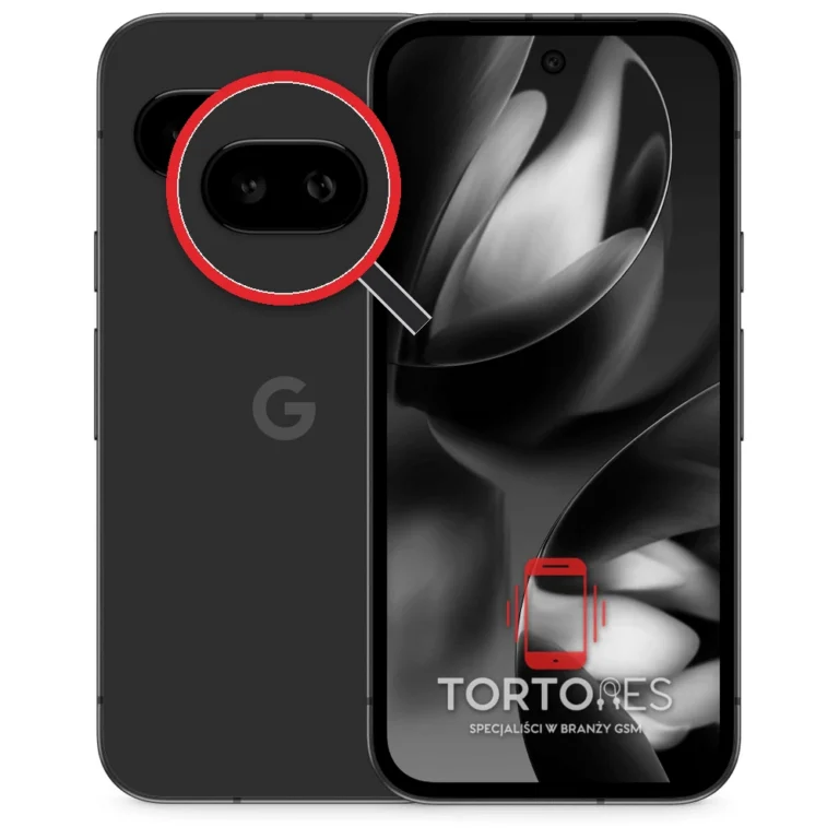 Google Pixel 9a z lupą na tylnych aparatach - wymiana tylnej kamery