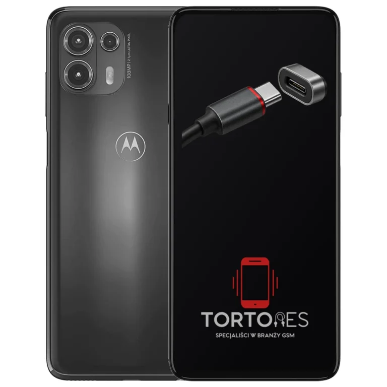 Motorola Edge 20 Lite z ilustracją złącza ładowania - naprawa złącza ładowania