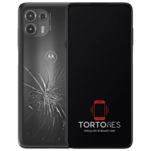Motorola Edge 20 Lite z ilustracją pękniętej tylnej klapki - wymiana zbitej klapki