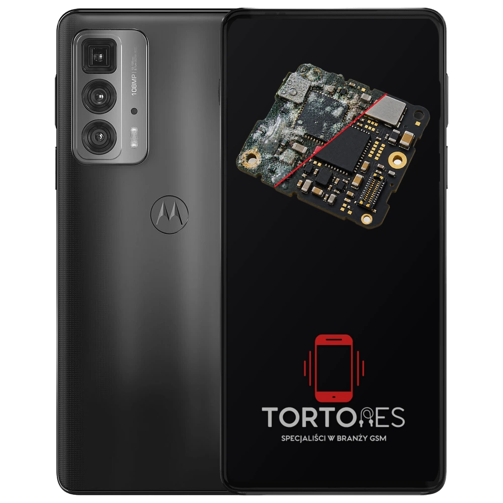 Motorola Edge 20 Pro z ilustracją zalania - czyszczenie po zalaniu